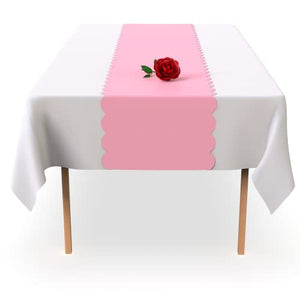 Pink Cutout Heart Plastic Table Runner -5 Pack- For Mothers Day, Valentines Day, Parties And Birthdays