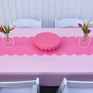 Pink Cutout Heart Plastic Table Runner -5 Pack- For Mothers Day, Valentines Day, Parties And Birthdays