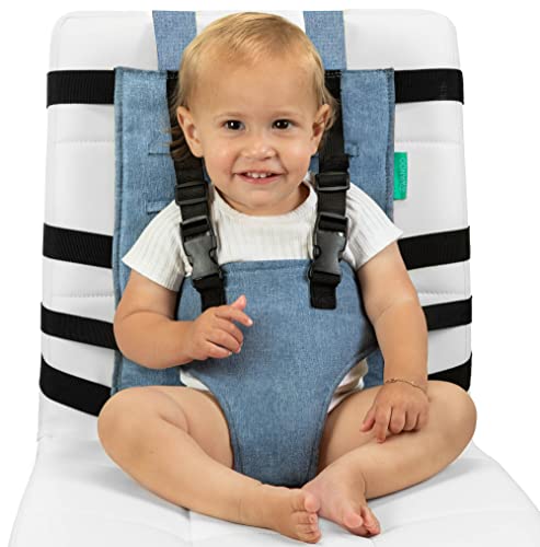 Portable High Chair for Travel - Extra Long Straps- Travel High Chair Seat Safely Attaches to Most Chairs - Toddler & Baby Travel Essential - Baby Travel Accessories…